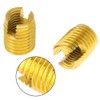 QANYEGN 10Pcs Self Tapping Threaded Insert, Brass Threaded Insert, 302