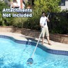 Orvella 16FT Telescopic Pool Pole, 2-Piece Aluminum Adjustable Pool Skimmer
