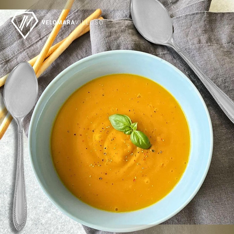 LION TOOLS Set 12 Piezas Cucharas Soperas Acero Inoxidable Restaurante