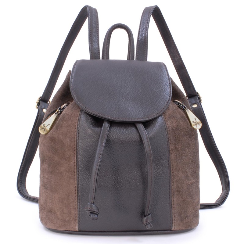 Catwalk Collection Handbags - Small Leather Fashion Backpack For Women