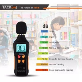 Tacklife Digital Sound Level Meter Decibel Meter 30-130dB Range SPL Pressure