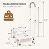NnsZenith Adjustable Heavy Duty White Color Step Stool with Adjustable