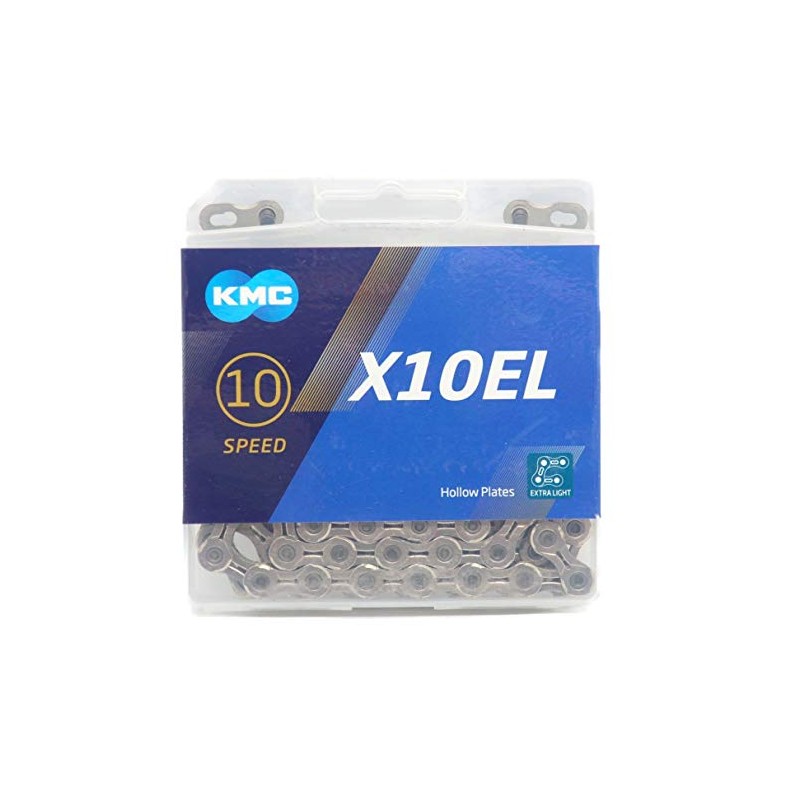 KMC X10EL Chain for 10 Speed/10S/10 Speed/10 Speed/114Links (Silver)