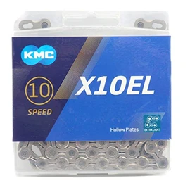 KMC X10EL Chain for 10 Speed/10S/10 Speed/10 Speed/114Links (Silver)