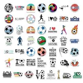 43 Pieces Football Wall Stickers, 50 Football Graffiti Stickers, Boys Bedroom Football Wall Stickers, Decorative Stickers, Football Glass Window Stickers