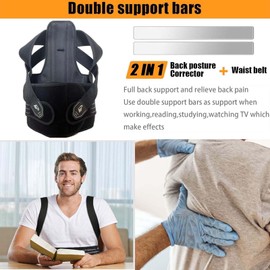 Adjustable Posture Corrector Back Brace for Men and Women, Back Support Belt,Breathable Back Straightener for Scoliosis and Hunchback Correction,Back and Shoulder Pain (Large)