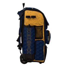 Boombah Superpack Hybrid Rolling Bat Bag - 3DHC Navy/Gold - Wheeled & Backpack Version