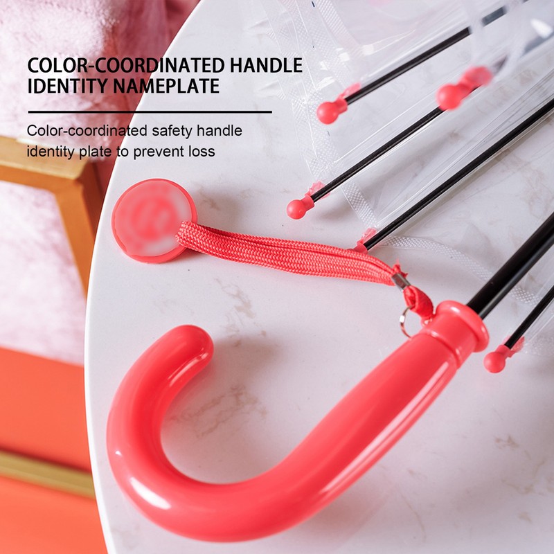 Transparent Umbrella Cartoon Long Handle Umbrella For Children