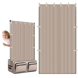 Privacy Curtain for Rolling Dance Bag, 59*31.5 Inch Partition Curtain for Dance Garment Bag with Rack/ Suitcase, Dance Competition Accessories Dancer Must Have, Back to School Essential (only Curtain)