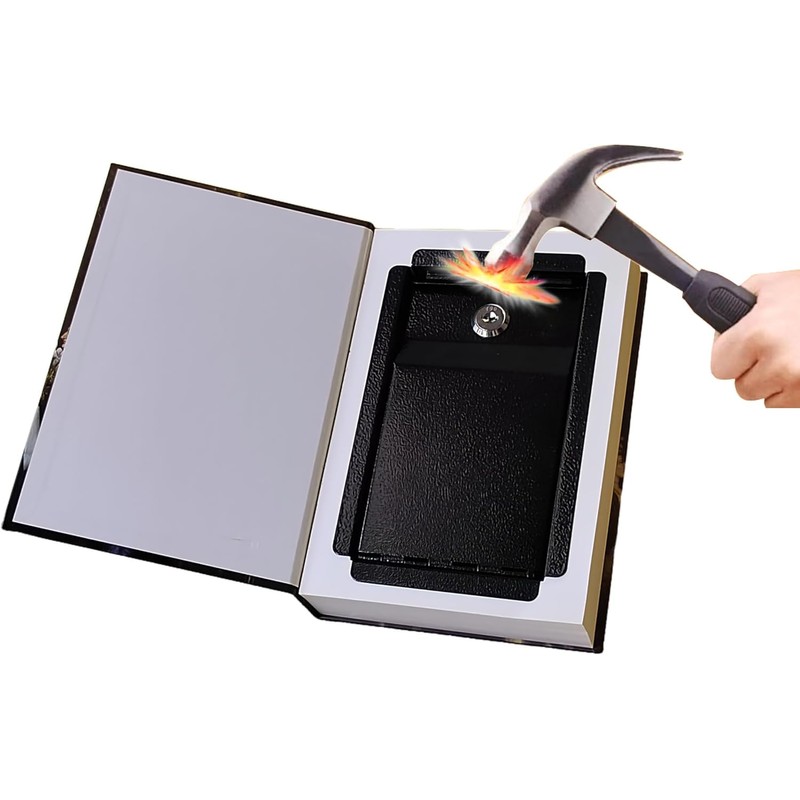 Real Pages Diversion Book Safe with Key Lock,Book Hidden Safe