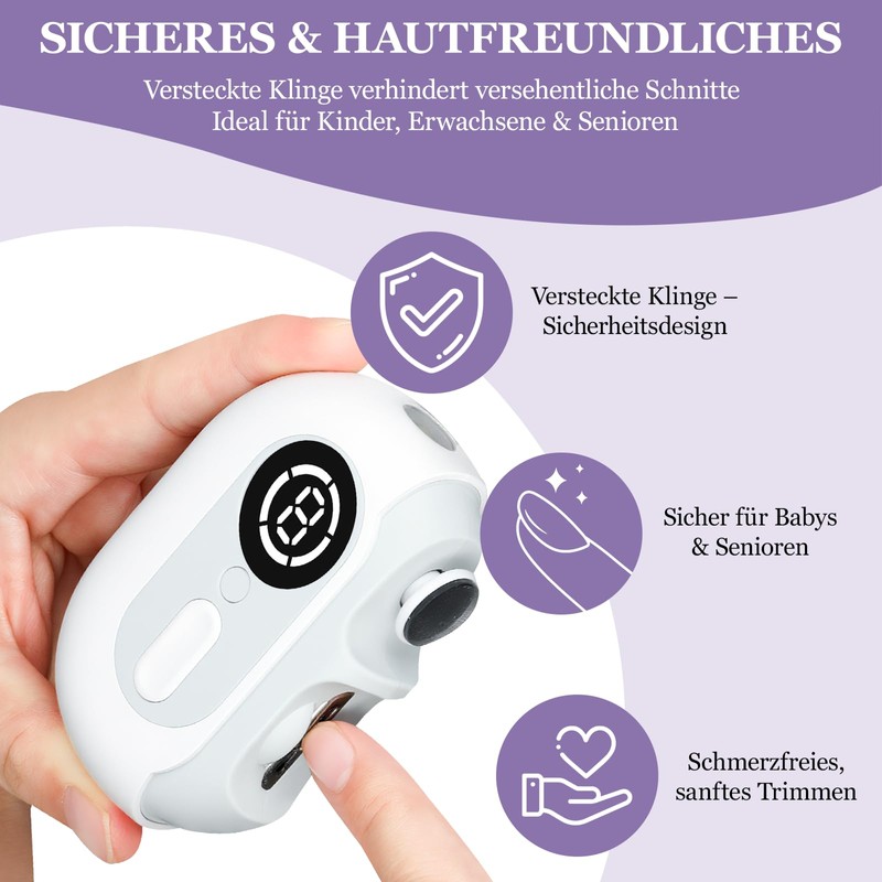 Electric Nail Clippers 4 in 1 Nail Trimmer Electric with