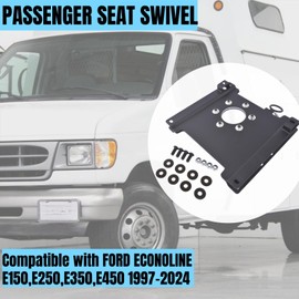 Metal Seat Swivel Front Right Passenger Side Replacement for Ford Econoline E150 E250 E350 E450 1997-2024 Mixizap