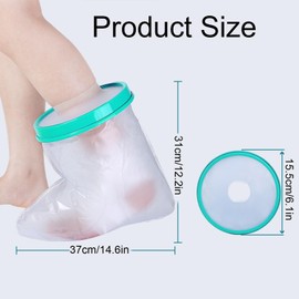 Waterproof Foot Cover for Shower, Waterproof Leg Cover for Shower, Reusable Waterproof Foot Cover for Swimming, Foot Cover for Shower, Shower Boot, Waterproof Foot Cover, for Bandage, Wound