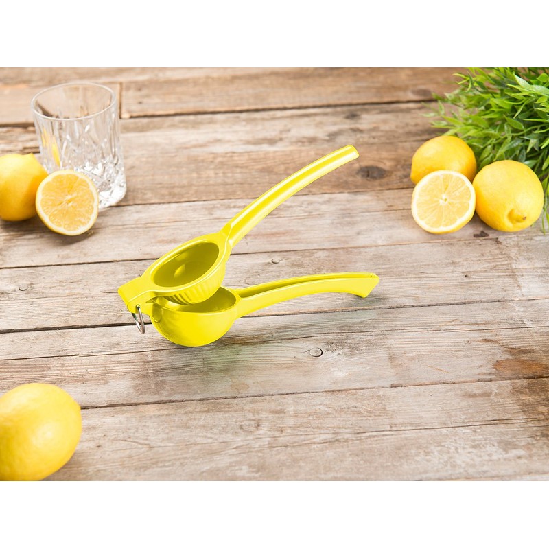 Rosenstein & Söhne Metal Lemon Squeezer, Manual Hand Juicer, 7