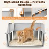 AIPERRO Small Stainless Steel Cat Litter Box for Kitten &