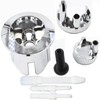 VHEUHZ Double Flush Double Button Croissant Multicolour Compatible with WC