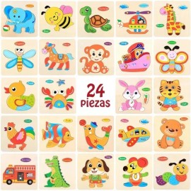 MT 24rompecabezas Figuras Surtidas Para Niños,juguete Educativo