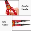 1Pcs Red Fishing Plier, Aluminium Alloy Saltwater Resistant Hook Remover,