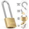 XTUFF Solid Brass Padlock with 6 Same Keys, Keyed Alike