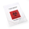 MediChoice Specimen Bag, Biohazard Printed, Zip Closure, Leak Resistant, Polyethylene,