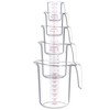 Unbreakable Plastic Measuring Cups (5-Piece Set), Food-Grade Measuring Jugs, 1/2/4/8/16-Cup