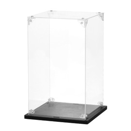 sourcing map Acrylic Display Case, 6"x6"x10" Clear Display Box Assemble Dustproof Storage Organizer Showcase for Collectibles Action Figures