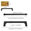 Amerdeco 10 Pack Matte Black Cabinet Pulls 5 Inch(128MM) Hole