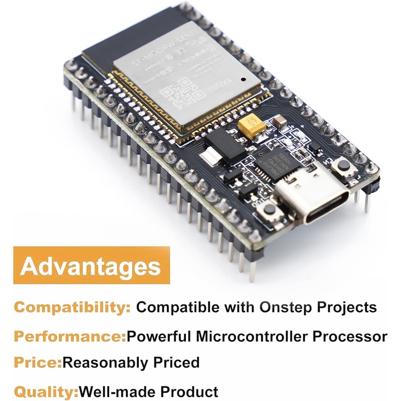 Fastsaw 2pcs ESP32 Development Board ESP-for WROOM-32 CH340C USB-C Interface