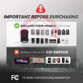 2X G3T-A G3T-R Intellicode Genie Garage Door Opener Remote, Auto-Seek 315/390MHZ, 3-Year-Warranty