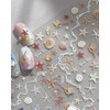 3D Nail Stickers Orange Shell Relief, Easy-to-Apply Nail Art with