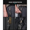TISUR Titanium Quick Release Swivel Keychain, Heavy Duty Detachable Keychain