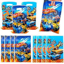 Gift Bags for Children 20 Pieces Racing Truck Treat Bags Cars Party Bags Party Bags Candy Bags Children's Birthday Decorations Cars Theme Gift Racing Car Party for Children
