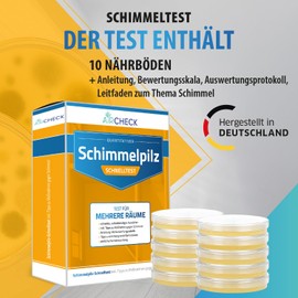 Mould Quick Test, 10 Breeding Grounds for Multiple Rooms, Made in Germany, Includes Instructions and Evaluation Protocol