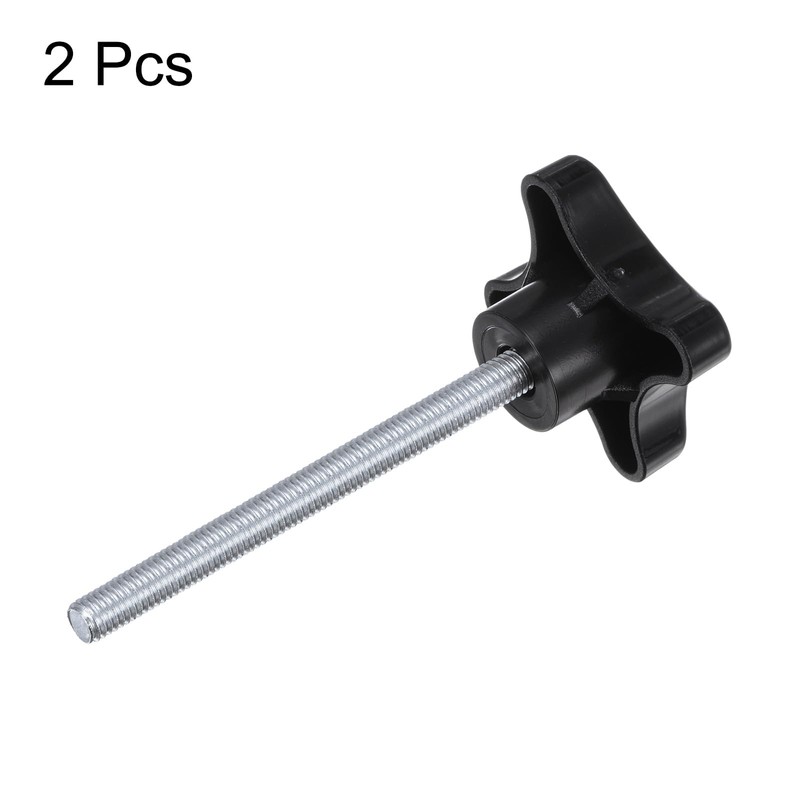 sourcing map 2pcs Star Knobs M8 x 90mm Male Thread