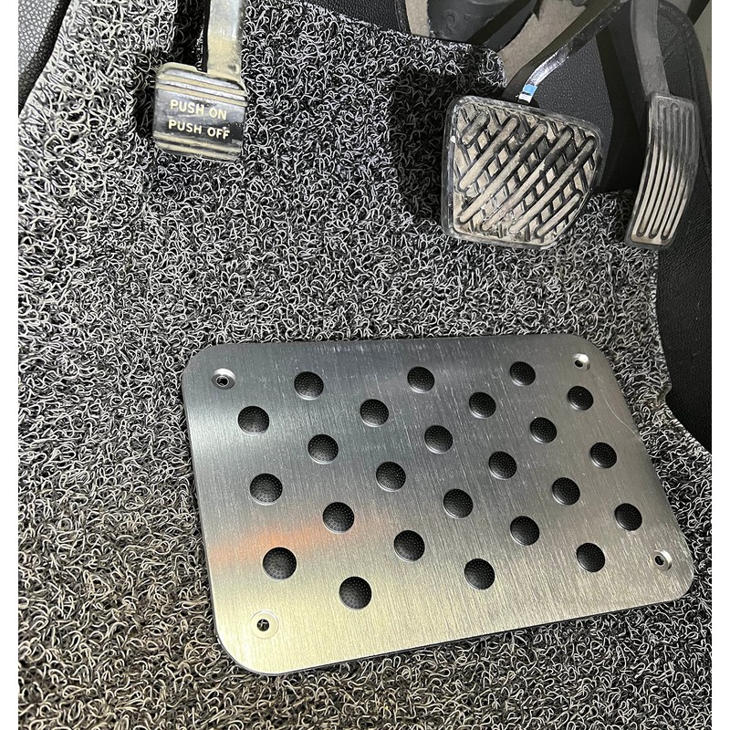 Universal Aluminum Heel Pad Plate Floor Mat Non-Slip Rubber