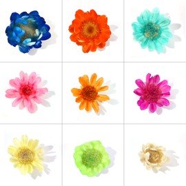 Neiang 400 Pcs Dried Flowers for Resin, Pressed Flowers, Dried Sheets, Resin, Dried Flowers, Flower Material, Hologram Parts, Multicolor