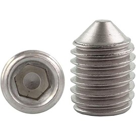 Set Screws A2 Stainless Steel M 8 x 10 mm with Tip DIN 914 ISO 4027 8 mm Pack of 10 DewTec