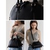 VITAFELICE Round Zipper 2-Way Mini Handbag for Women inb-10160p, Black,