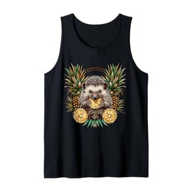 Pineapple Hedgehog Drawing Pineapple Lover Wildlife Nature Tank Top