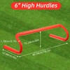 Lemecima 6 Pack Agility Speed Training Hurdles- 6" Detachable Agility