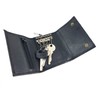 Black Leather Key Holder/Key Case Wallet Key Ring Soft Nappa