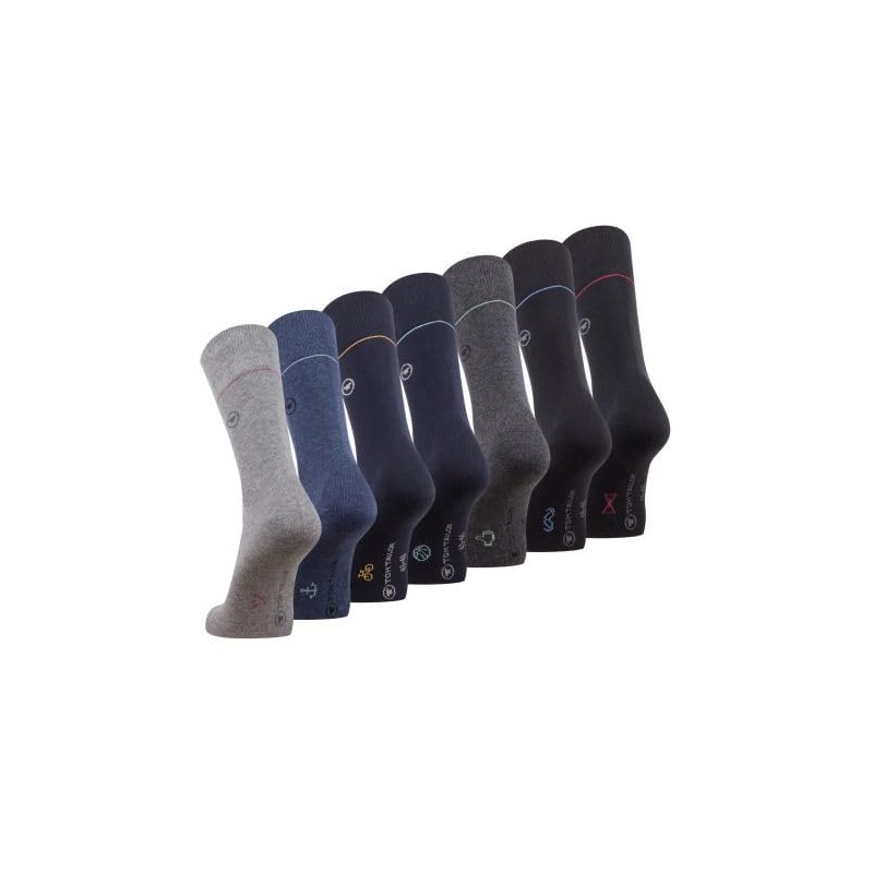 TOM TAILOR Socks Men's in a 7-Day Box - Grey