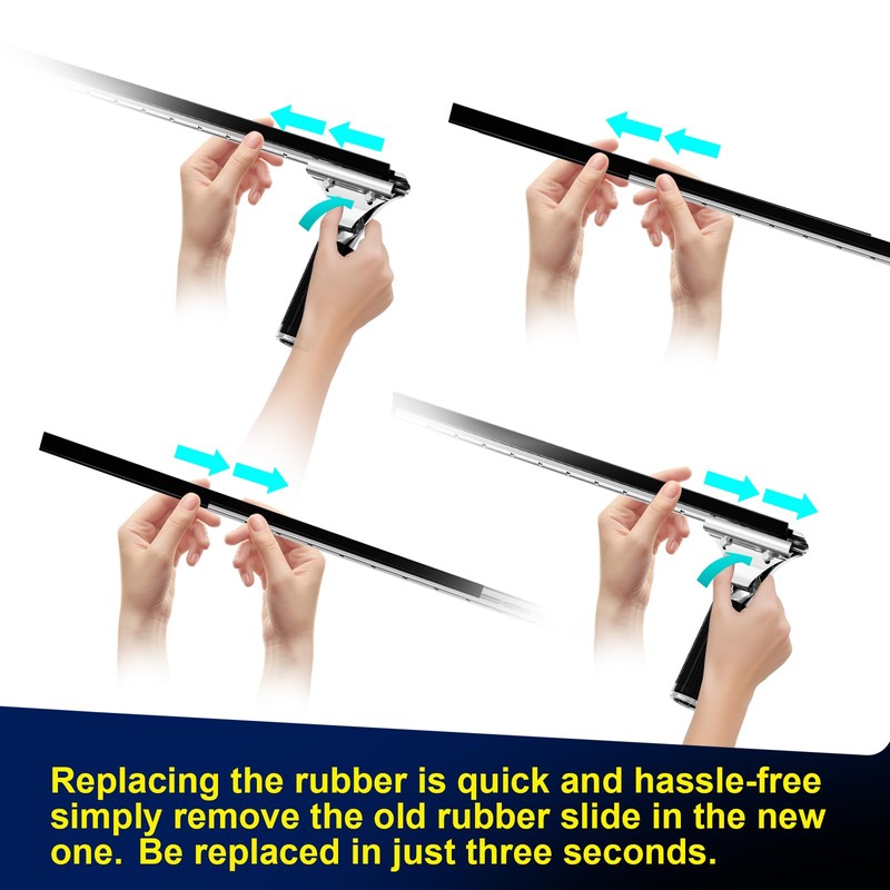 MRDARENSU 41-Inch High Elasticity Replacement Silicone Squeegee Strips, for Windows