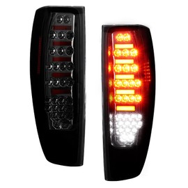 ILONPA Led Tube Tail Lights Brake Lamps Fits for 2004-2012 Chevy Colorado/GMC Canyon - Driver & Passenger Side, Set of 2 Smoked Lens, Only Fit Factory Incandescent Models