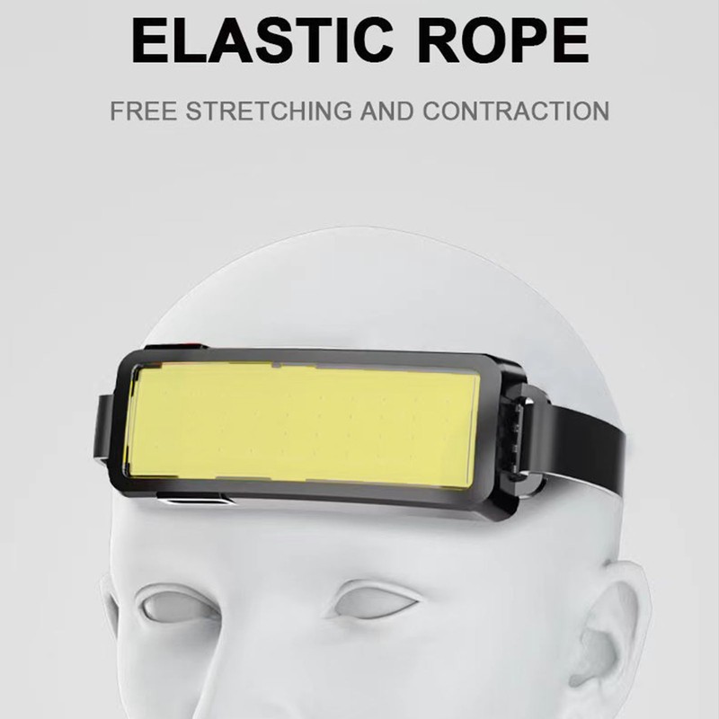 LED Headlight USB Charging IP64 Waterproof Adjustable Floodlight Head Lamp