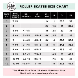 Skate Gear Cute Roller Skates for Girls Christmas Gifts - Women's 9 / Men's 8