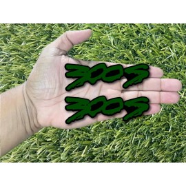 Badge Addictz 300 S Drip Car Emblem Badges Custom New Racing Aggressive Numbers Green on Black