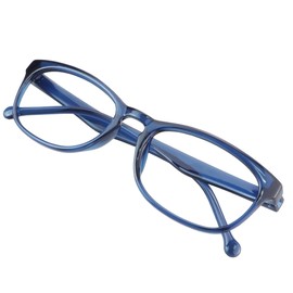 VisionGlobal Blue Light Blocking Glasses for Women/Men, Anti Eyestrain, Computer Reading, TV Glasses, Stylish Square Frame, Anti Glare (Blue, 2.00 Magnification)