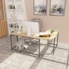 Teraves Modern L-Shaped Desk Corner Computer Desk Home Office Study