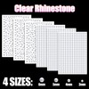 2010 Pcs of Rhinestone Stickers 3/4/5/6mm Clear Self Adhesive Face